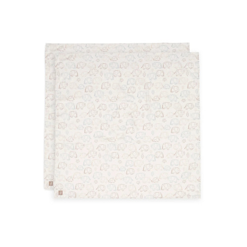 Swaddle Muslin 115x115cm Elephant Tales - 2 Pack