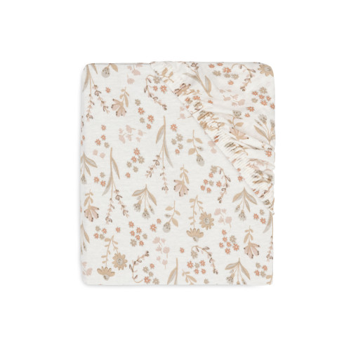 Palags ar gumiju Jersey 40/50x80/90cm Jollein Bloomy