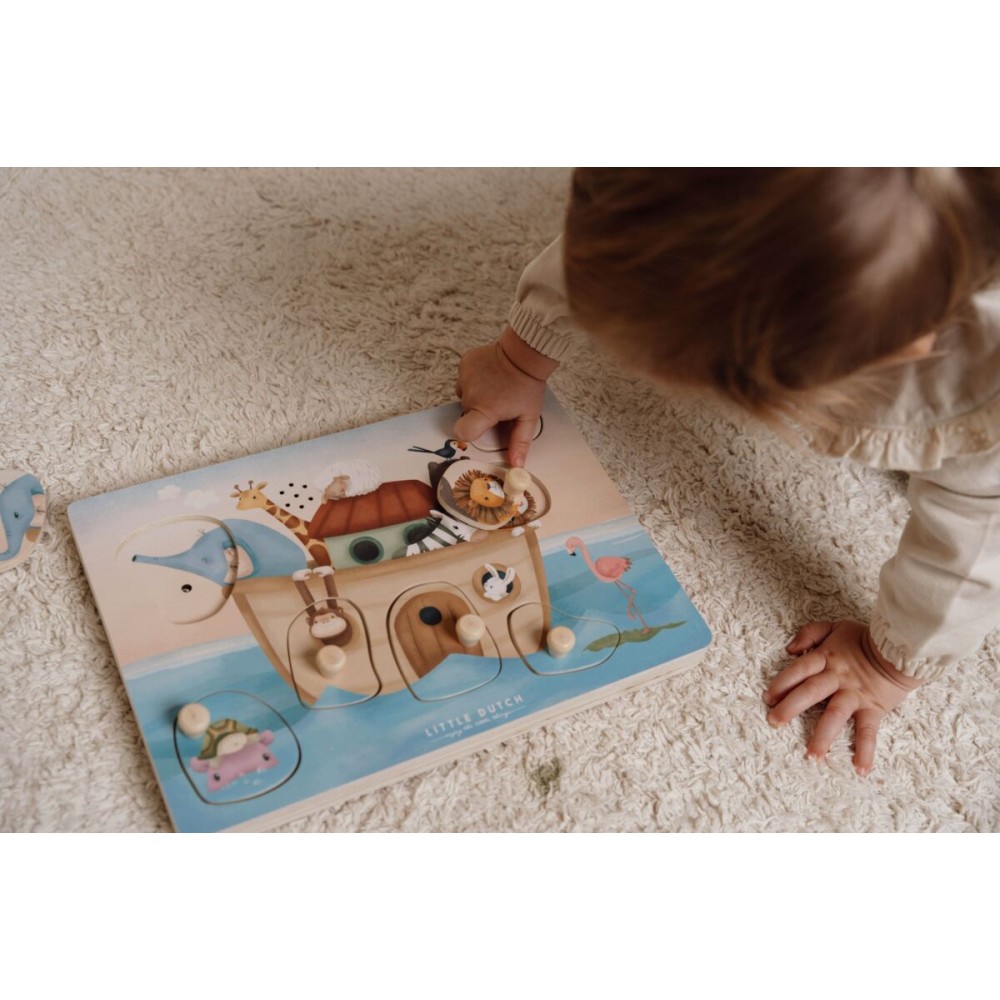 Little Dutch wooden sound puzzle ´Noah´s Ark´ Skanošā koka puzle