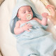 Meyco baby полотенце с капюшоном Wavy - Grey Blue - 80x80cm Meyco baby полотенце с капюшоном Wavy - Grey Blue - 80x80cm