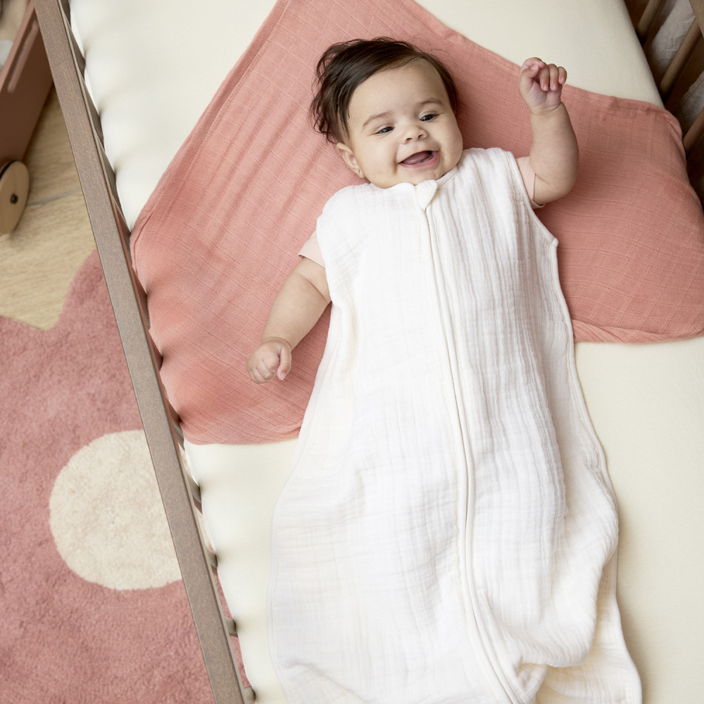 Meyco Baby спальный мешок 60cm pre-washed muslin - offwhite - 0.5 TOG Meyco Baby спальный мешок 60cm pre-washed muslin - offwhite - 0.5 TOG