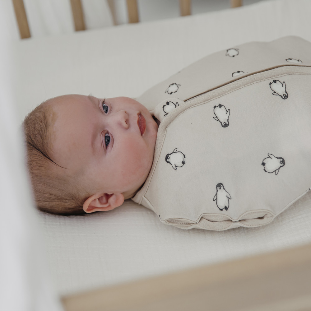 Cocoon Swaddle Bag Penguin - sand - 70cm - 0.3 TOG