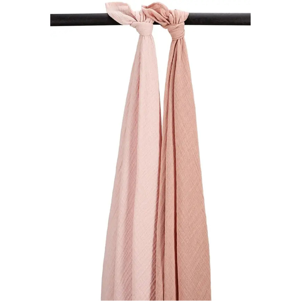 Komplekts no 2 muslīna autiniem 120x120cm Meyco Baby Pre-washed Soft rose/rose Komplekts no 2 muslīna autiniem 120x120cm Meyco Baby Pre-washed Soft rose/rose