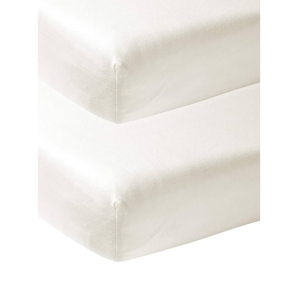 Meyco baby Jersey fitted sheet 2-Pack - Off White - 60x120cm