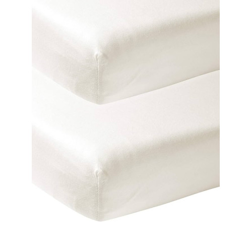 Meyco baby Jersey fitted sheet 2-Pack - Off White - 60x120cm