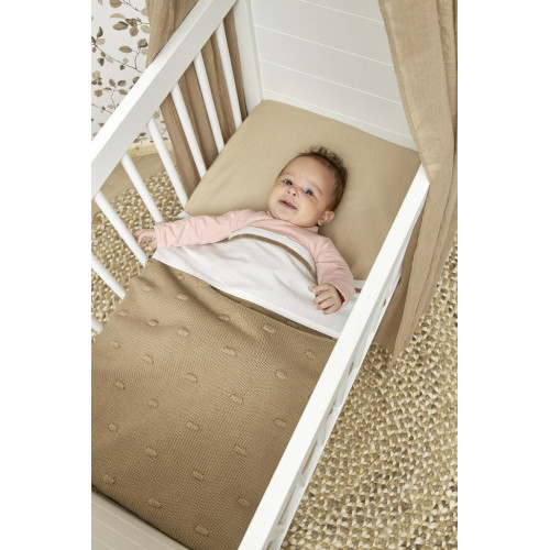 Простынь на резинке Meyco Baby - Soft Sand- 60x120 cm