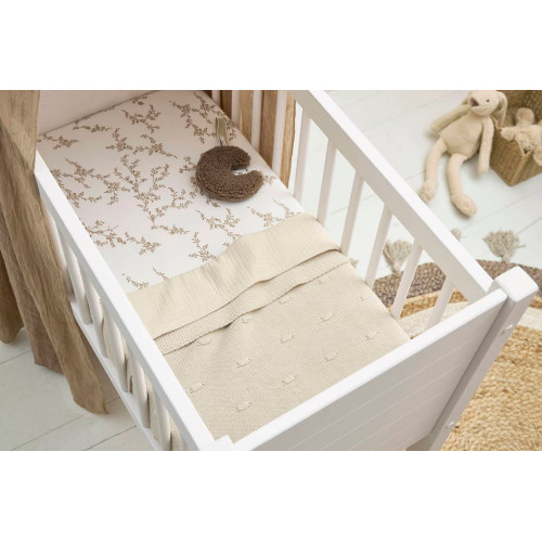 40/50x80/90cm Простыня на резинке Meyco Baby Branches Sand