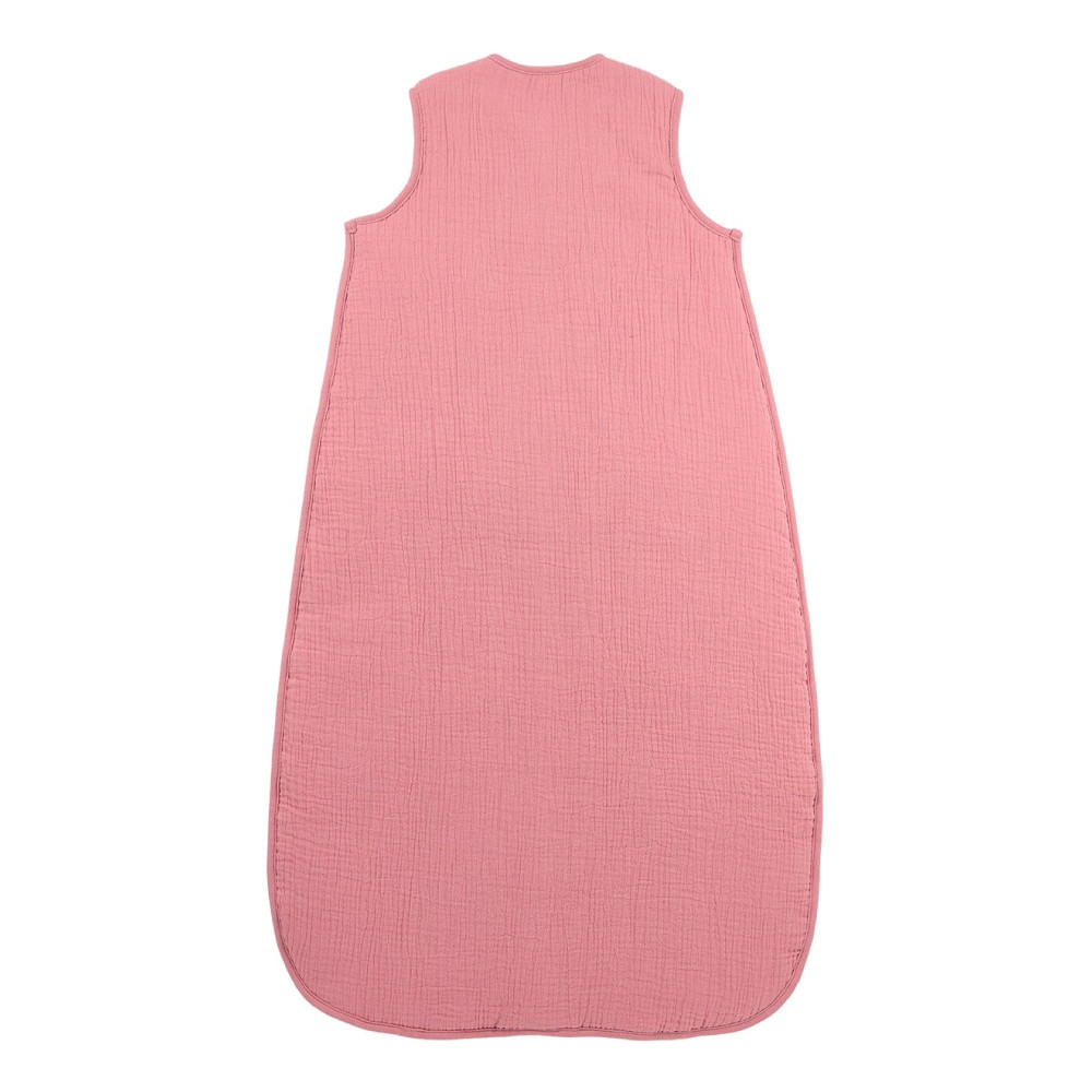 Sleeping bag lined pre-washed muslin - Rose - 2.0 TOG
