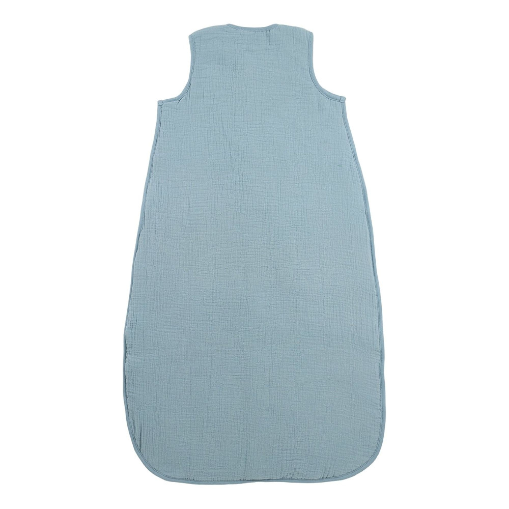 Sleeping bag lined pre-washed muslin - Jeans Blue - 2.0 TOG