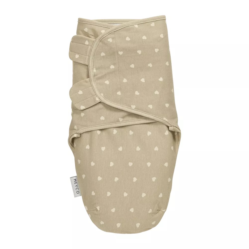 Meyco Baby Swaddle Sweet Heart  - sand Autiņš ietīšanai