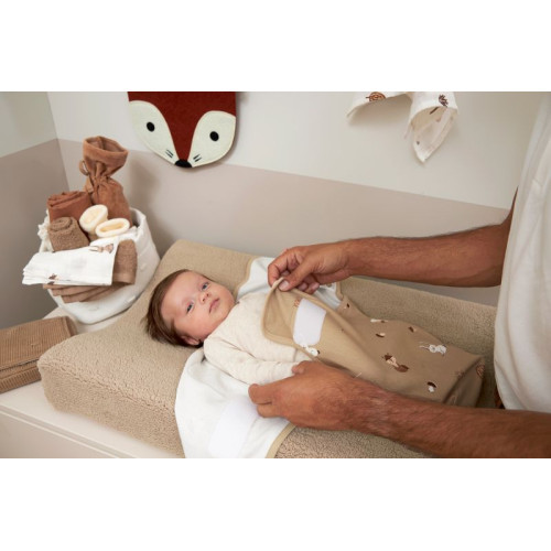 Meyco Baby Swaddle Forest Animals Sand Autiņš ietīšanai