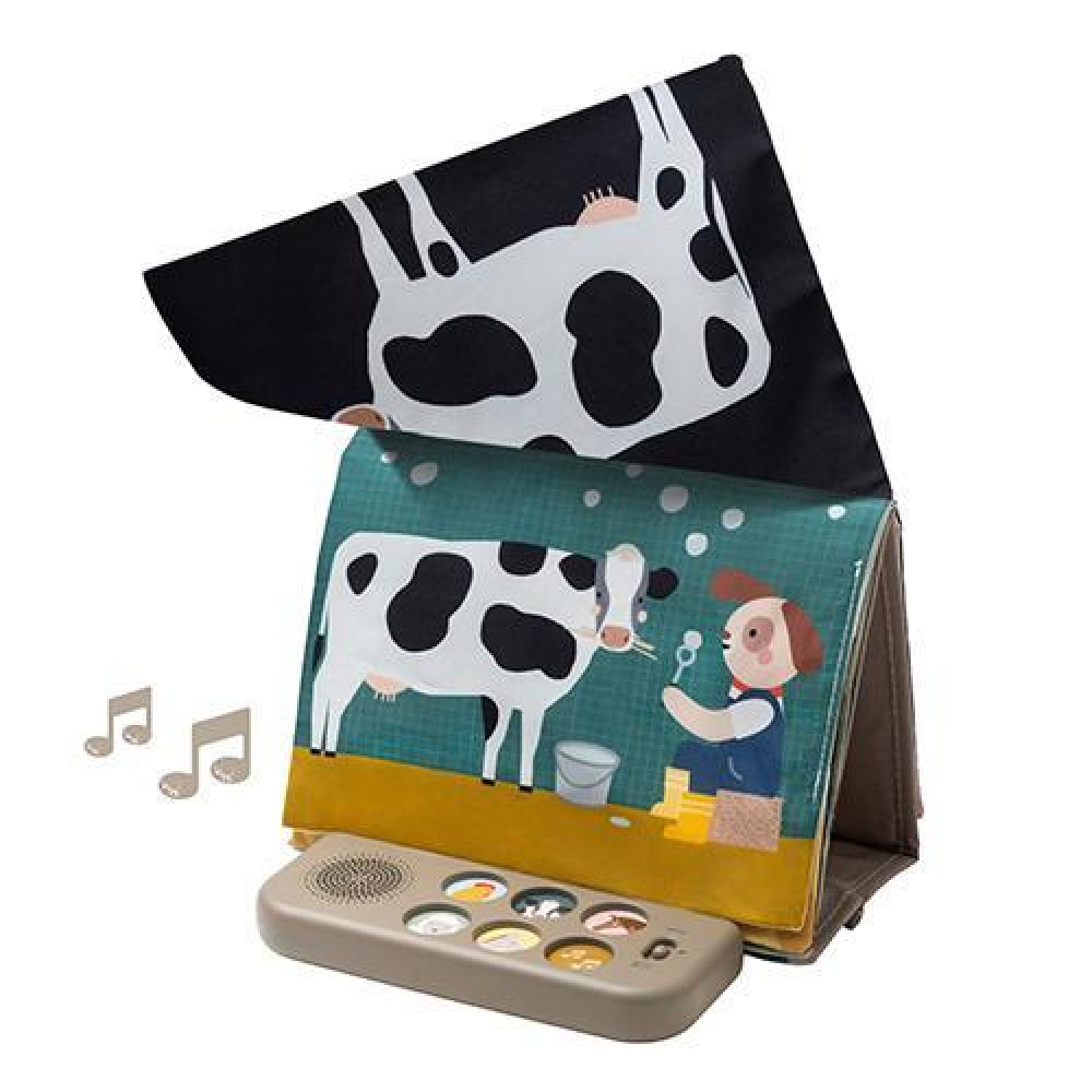 Taf Toys mīkstā grāmatiņa Farm Musical Tummy Time Book