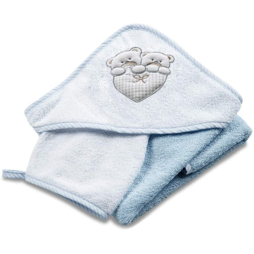 Italbaby Kokvilna dvielis Lovely Light blue