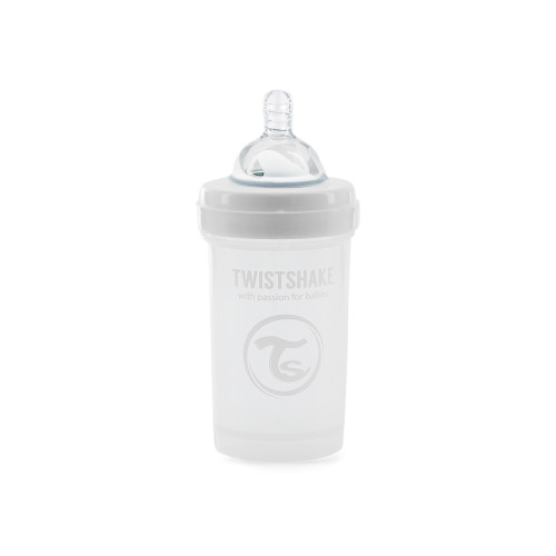 Twistshake pretkoliku pudelīte 180ml, balta