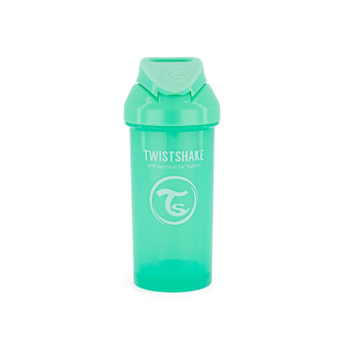 Twistshake krūzīte ar salmiņu zaļa, 360ml, 6+mēn.