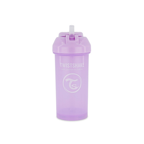 Twistshake krūzīte ar salmiņu violēta, 360ml, 6+mēn.