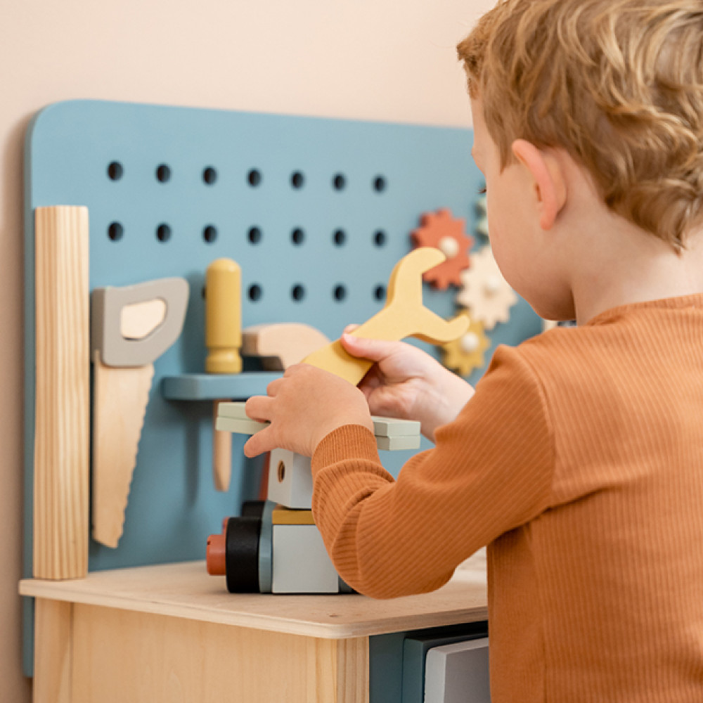 Bērnu darba rīku galds ar instrumentiem, Little Dutch Workbench