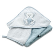 Italbaby dvielis ar kapuci 70x70cm Blue