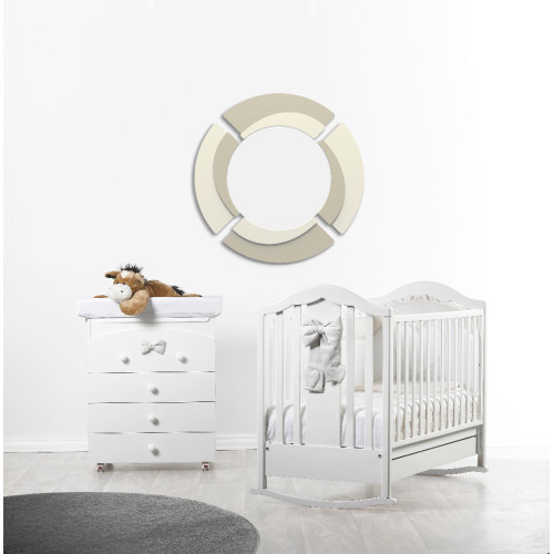 Raffaello bērnu gultiņa ar šūpuli Fiocco white