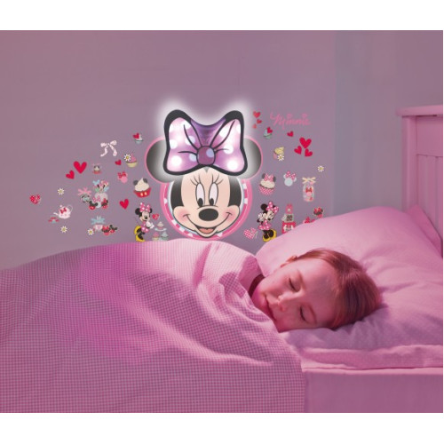 Minnie Mouse sienas uzlīme - nakts lampiņa