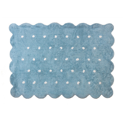 Aratextil Cookie blue mazgājamais paklājs no 100% kokvilnas