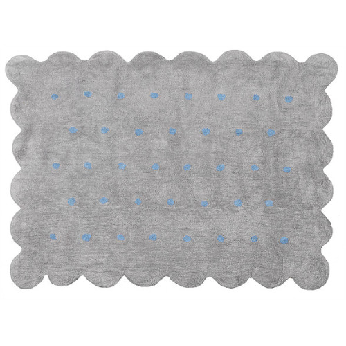 Aratextil Cookie gris/celeste mazgājamais paklājs no 100% kokvilnas