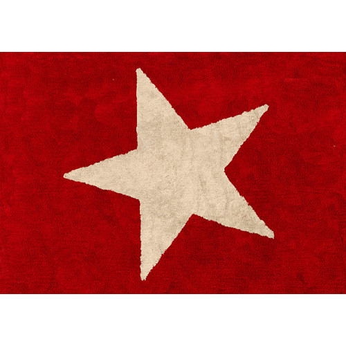 Aratextil Estela rojo mazgājamais paklājs no 100% kokvilnas