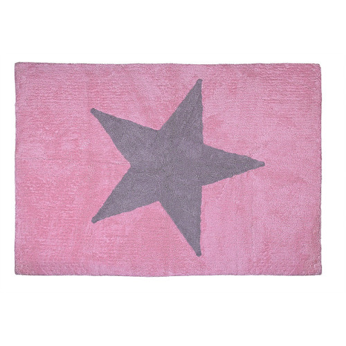 Aratextil Estela rosa/gris mazgājamais paklājs no 100% kokvilnas