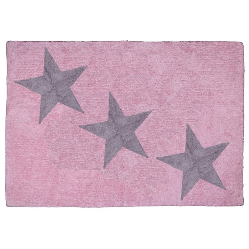 Aratextil Europa rosa/gris mazgājamais paklājs no 100% kokvilnas